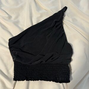 Black cropped off the shoulder tank-Urban Outfitters-size xs